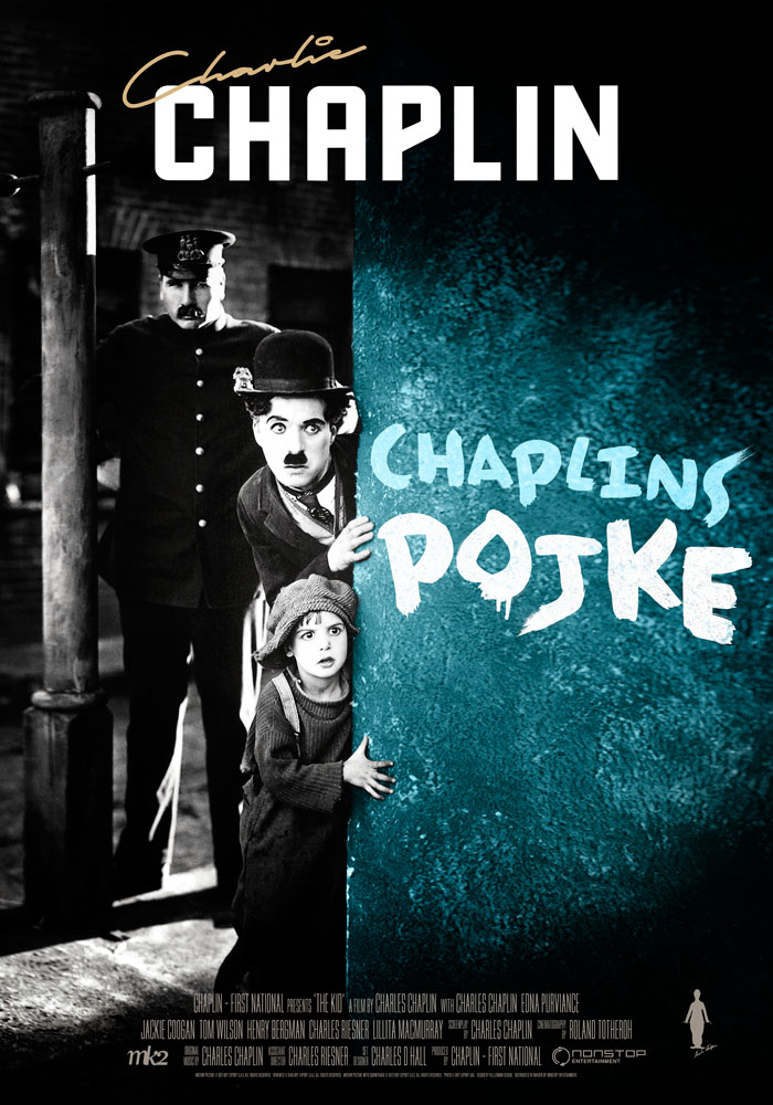 The Kid (1921) Charlie Chaplin, movie poster, English