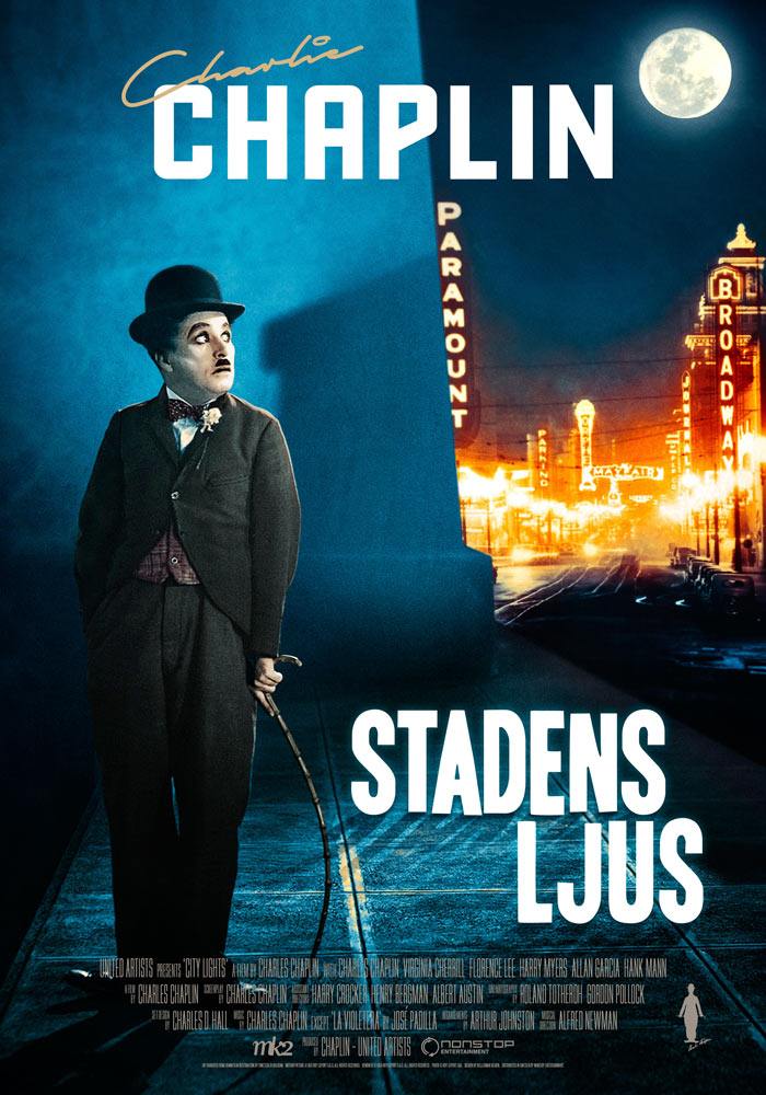City Lights (1931) Charlie Chaplin onesheet swe