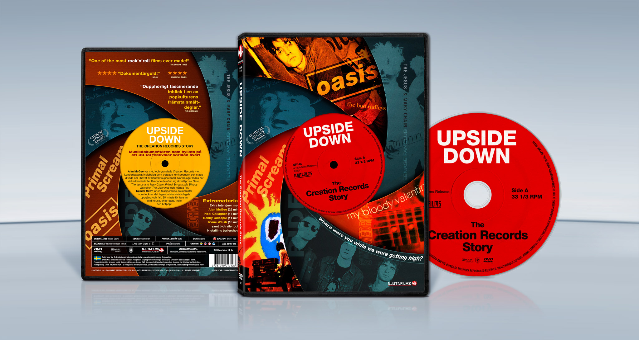 Upside Down – The Creation Records Story (2010) Danny O'Connor dvd cover packshot