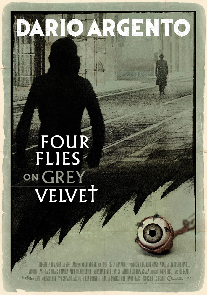 Four Flies on Grey Velvet (1971) Dario Argento onesheet