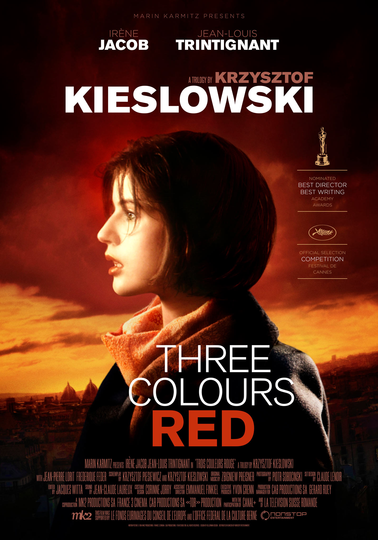 Three Colours Red (1994) theatrical onesheet