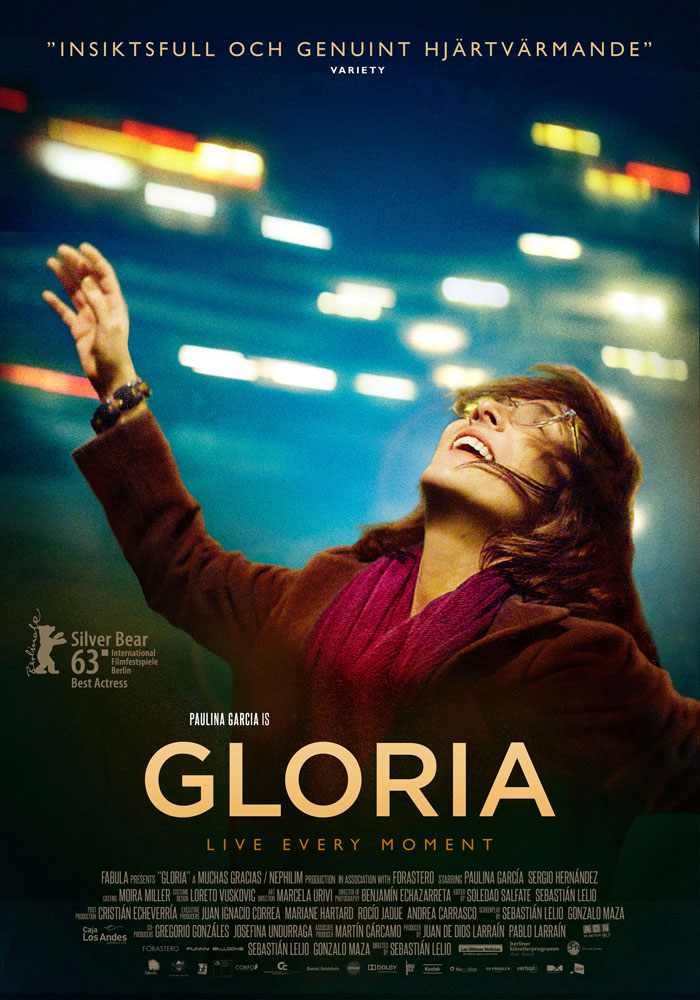 Gloria (2013) Theatrical onesheet / movie poster / film poster design for Atlantic Film.