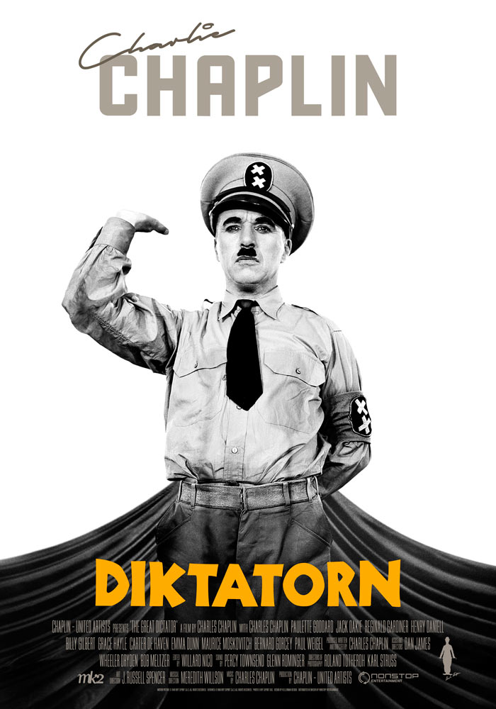 The Great Dictator (1940) Charlie Chaplin onesheet 1 swe