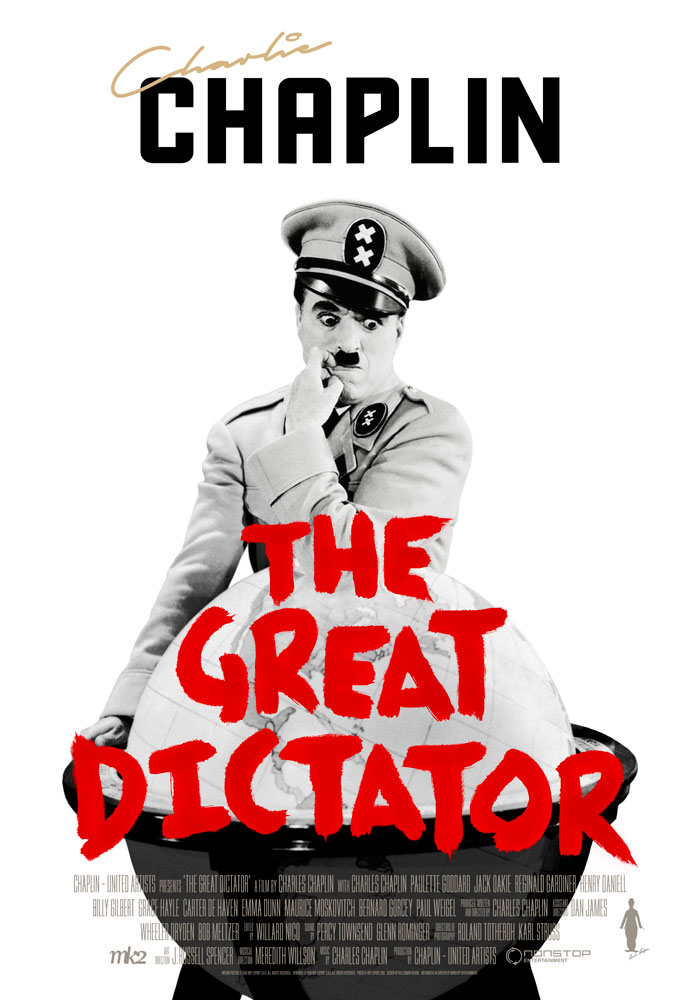 The Great Dictator (1940) Charlie Chaplin, movie poster, English