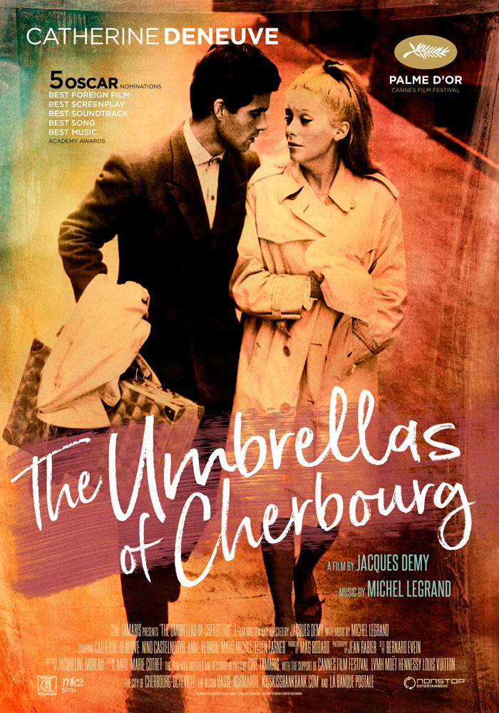 The Umbrellas of Cherbourg (1964) Jacques Demy theatrical onesheet eng